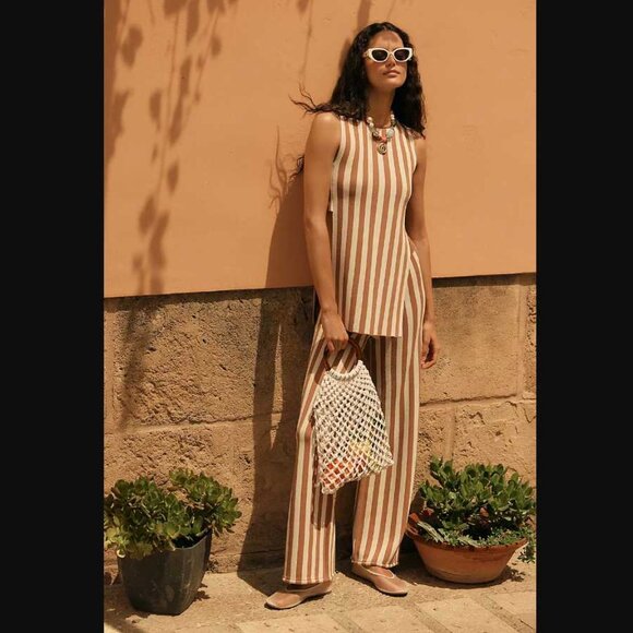 New women's 10 By Anthropologie mesh ballet flats in Cream - Picture 2 of 11